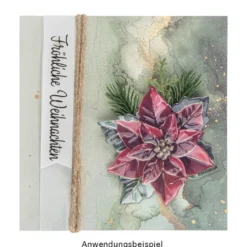 3-D Relief-Sticker, Porzellan-Optik, Weihnachtsfloristik & Schneemänner, versch. Größen, 5 Bogen