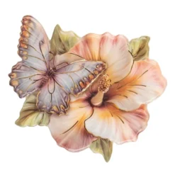 3-D Relief-Sticker, Porzellan-Optik, Schmetterlinge & Blumen, versch. Größen, 5 Bogen