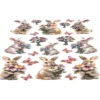3-D Relief-Sticker, Porzellan-Optik, Ostern, versch. Größen, 5 Bogen
