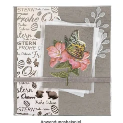 3-D Relief-Sticker, Schmetterlinge auf Blumen, verschiedene Größen, selbstklebend