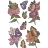 3-D Relief-Sticker, Schmetterlinge & Blumen 2, versch. Größen, selbstklebend