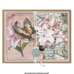 3-D Relief-Sticker, Schmetterlinge & Blumen 5, versch. Größen, selbstklebend