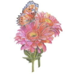 3-D Relief-Sticker, Schmetterlinge & Blumen 2, Design 3, verschiedene Größen, selbstklebend