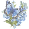 3-D Relief-Sticker, Schmetterlinge & Blumen 2, Design 1, verschiedene Größen, selbstklebend