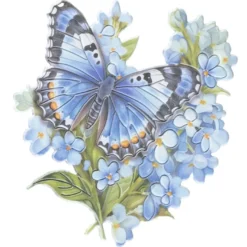 3-D Relief-Sticker, Schmetterlinge & Blumen 2, Design 1, verschiedene Größen, selbstklebend