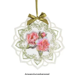 3-D Relief-Sticker, Stilvolle Blumenvasen 2, Design 1, verschiedene Größen, selbstklebend