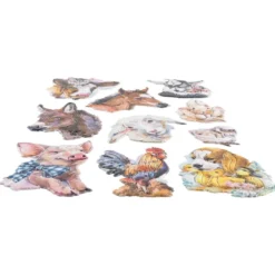 3-D Relief-Sticker, Tiere 5, verschiedene Größen, selbstklebend