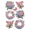 3-D Relief-Sticker, Tulpensträuße 2, verschiedene Größen, selbstklebend