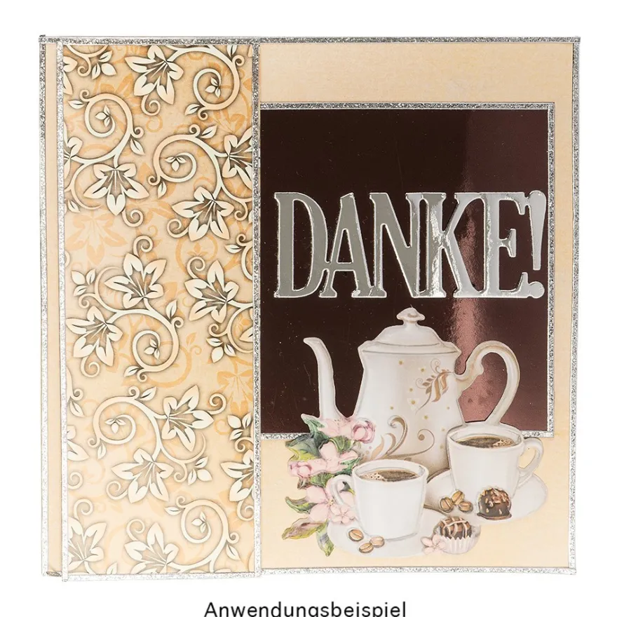 3-D Relief-Sticker, Vintage 3, verschiedene Größen, selbstklebend