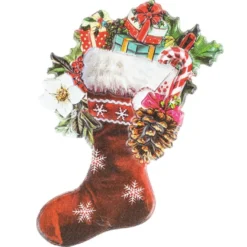 3-D Relief-Sticker, Vintage-Weihnachten 2, verschiedene Größen, selbstklebend