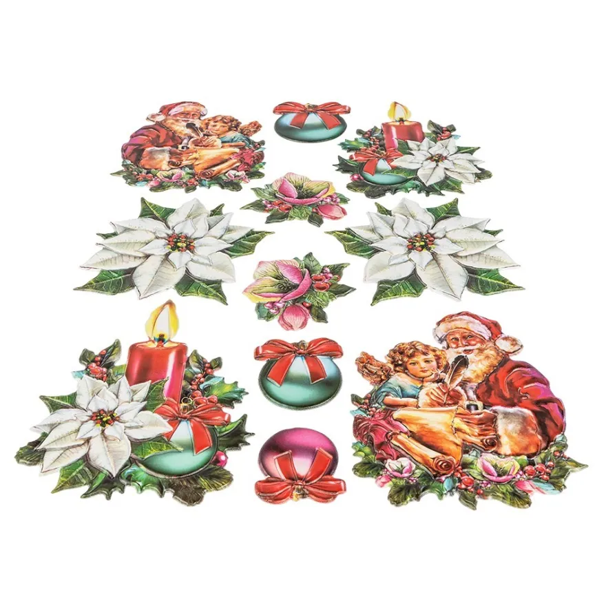 3-D Relief-Sticker, Weihnachten nostalgisch 2, Design 2, verschiedene Größen, selbstklebend