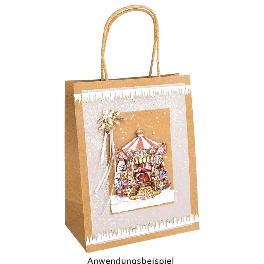 3-D Relief-Sticker, Weihnachten nostalgisch 2, Design 5, verschiedene Größen, selbstklebend
