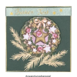 3-D Relief-Sticker, Weihnachtliche Kränze 1, versch. Größen, selbstklebend