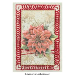 3-D Relief-Sticker, Weihnachtliche Floristik 1, versch. Größen, selbstklebend