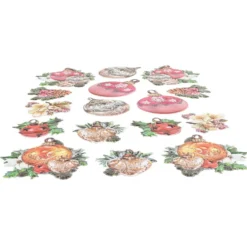 3-D Relief-Sticker, Weihnachts-Baumschmuck 5, verschiedene Größen, selbstklebend