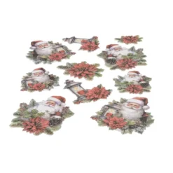 3-D Relief-Sticker, Weihnachtsmänner 1, verschiedene Größen, selbstklebend