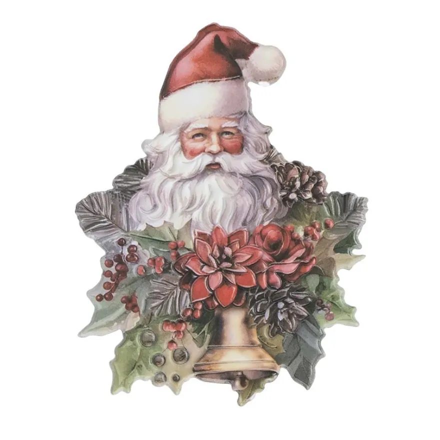 3-D Relief-Sticker, Weihnachtsmänner 2, verschiedene Größen, selbstklebend