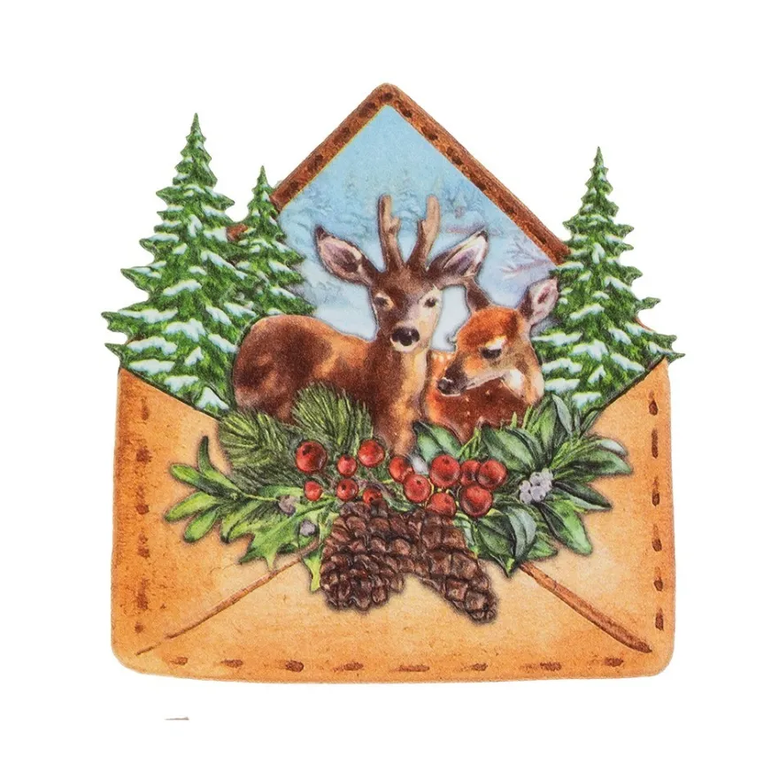 3-D Relief-Sticker, Weihnachtspost 5, verschiedene Größen, selbstklebend