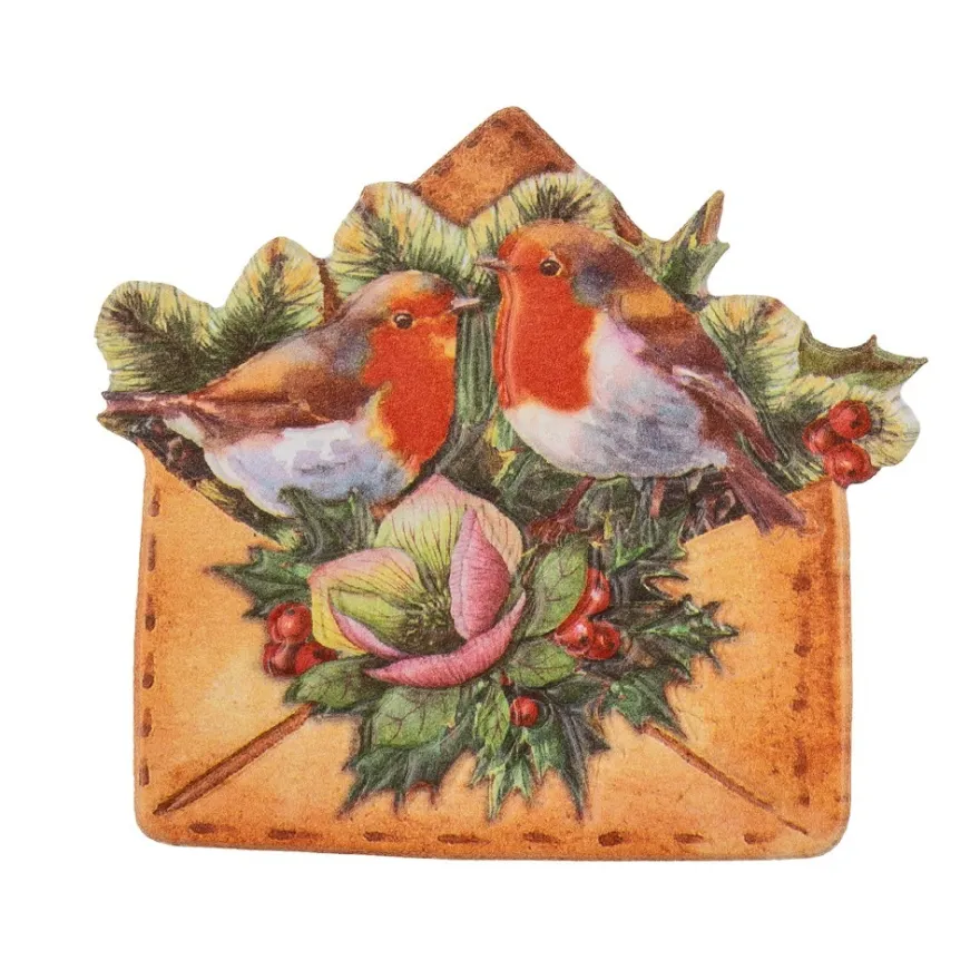 3-D Relief-Sticker, Weihnachtspost 4, verschiedene Größen, selbstklebend