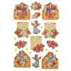 3-D Relief-Sticker, Weihnachtspost 3, verschiedene Größen, selbstklebend