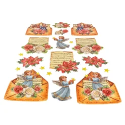 3-D Relief-Sticker, Weihnachtspost 3, verschiedene Größen, selbstklebend
