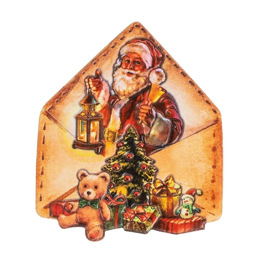 3-D Relief-Sticker, Weihnachtspost 1, verschiedene Größen, selbstklebend