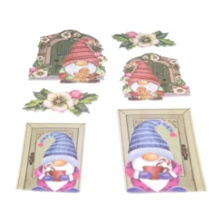 3-D Relief-Sticker, Wichteltüren 4, verschiedene Größen, selbstklebend