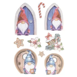 3-D Relief-Sticker, Wichteltüren 2, verschiedene Größen, selbstklebend