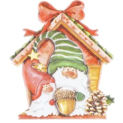 3-D Relief-Sticker, Wichtel 5, verschiedene Größen, selbstklebend