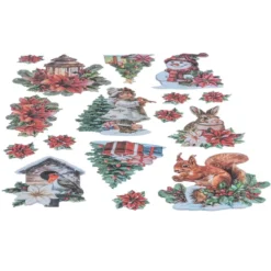 3-D Relief-Sticker, Wintervielfalt 2, versch. Größen, selbstklebend