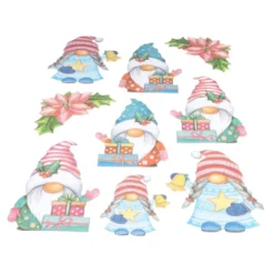 3-D Relief-Sticker, Winterwichtel 2, Design 2, verschiedene Größen, selbstklebend