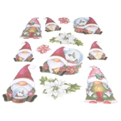 3-D Relief-Sticker, Winterwichtel 2, Design 1, verschiedene Größen, selbstklebend