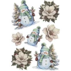 3-D Relief-Sticker, Wundervolle Winterzeit 2, verschiedene Größen, selbstklebend