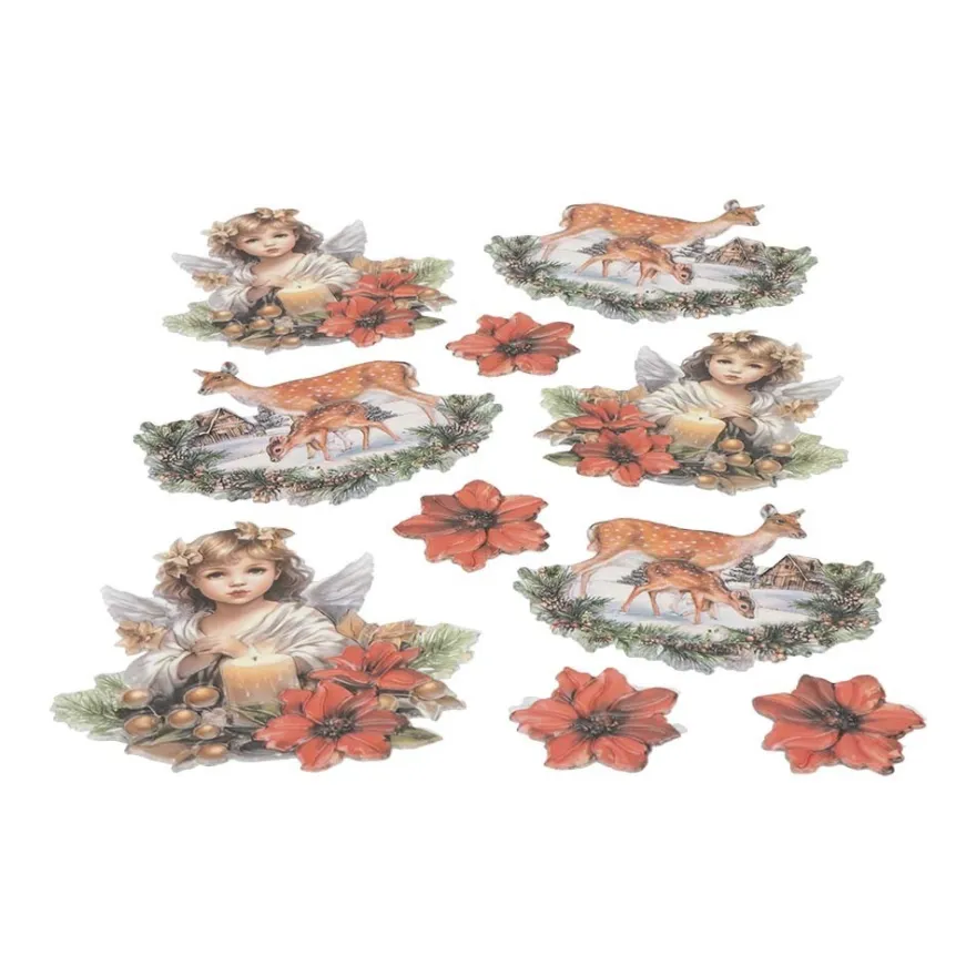 3-D Relief-Sticker, Wundervolle Winterzeit 3, verschiedene Größen, selbstklebend