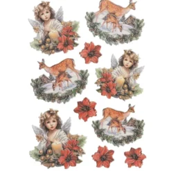 3-D Relief-Sticker, Wundervolle Winterzeit 3, verschiedene Größen, selbstklebend