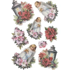 3-D Relief-Sticker, Wundervolle Winterzeit 4, verschiedene Größen, selbstklebend