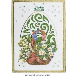 3-D Relief-Sticker, Zauberhafte Maiglöckchen 1, 21cm x 30cm, verschiedene Größen, selbstklebend
