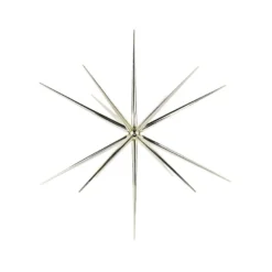 3-D Steckstern, Ø 24cm, 14-strahlig, inkl. Öse zum Aufhängen, hellgold