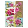 3-D Stickerbogen, Nelken, 12,5 x 18,5 cm