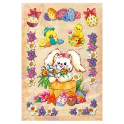 3-D Stickerbogen, Osterhase, 12,5 x 18,5 cm