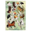 3-D Stickerbogen, Pferde, 12,5 x 18,5 cm