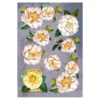 3-D Stickerbogen, Rosen, creme, 12,5 x 18,5 cm