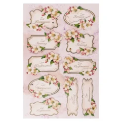 3-D Stickerbogen, Zur Kommunion, 12,5 x 18,5 cm