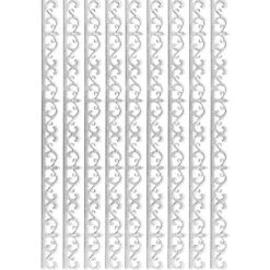 3-D Sticker-Bordüren, Deluxe Ornament 2, selbstklebend, silber