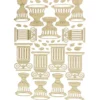 3-D Sticker "Deluxe Amphoren & Säulen", verschiedene Größen, selbstklebend, gold