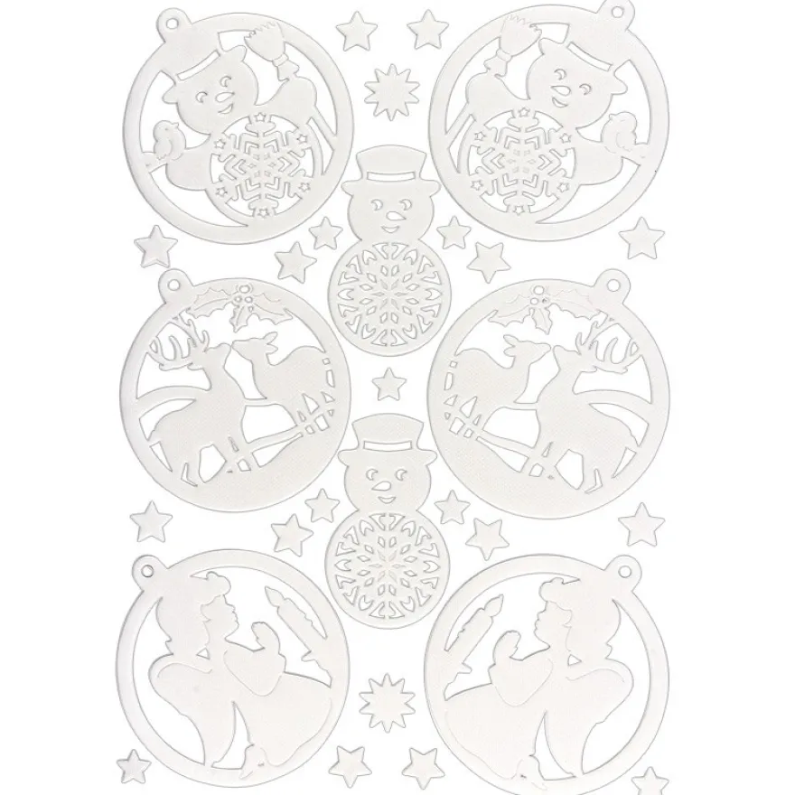 3-D Sticker, Deluxe Anhänger, verschiedene Größen, selbstklebend, weiß