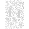 3-D Sticker, Deluxe Bäume, selbstklebend, silber