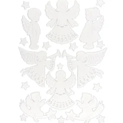 3-D Sticker, Deluxe Engel, verschiedene Größen, selbstklebend, weiß