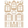 3-D Sticker, Deluxe Fenster, selbstklebend, hellbraun