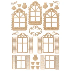 3-D Sticker, Deluxe Fenster, selbstklebend, hellbraun